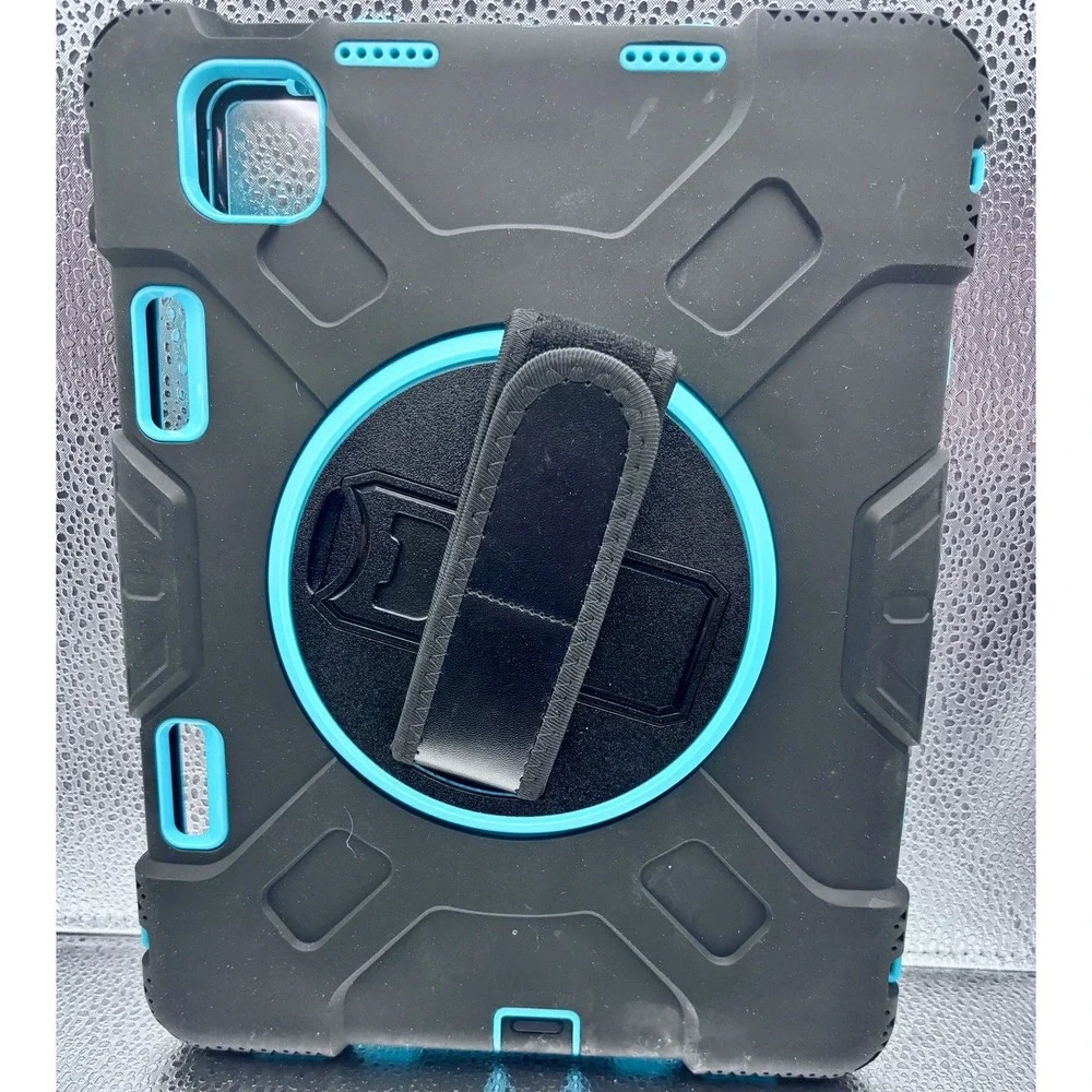 Heavy Duty Rugged Case for iPad 10.9 Blue Shockproof Rotating Stand Handle New